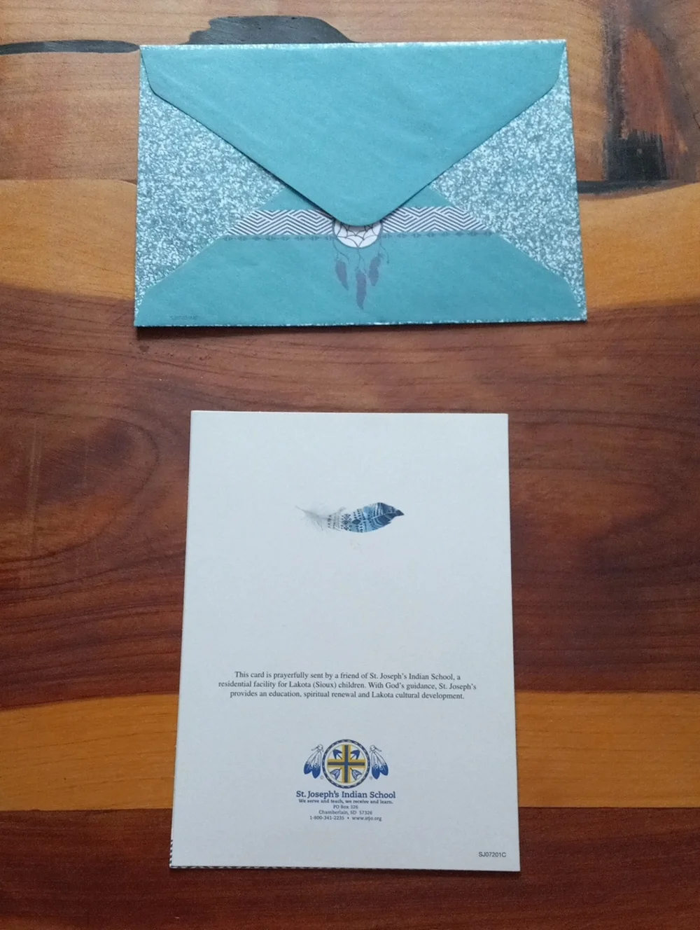 Lot of 5 Religious Feather & Dreamcatcher Birthday Cards with Envelopes